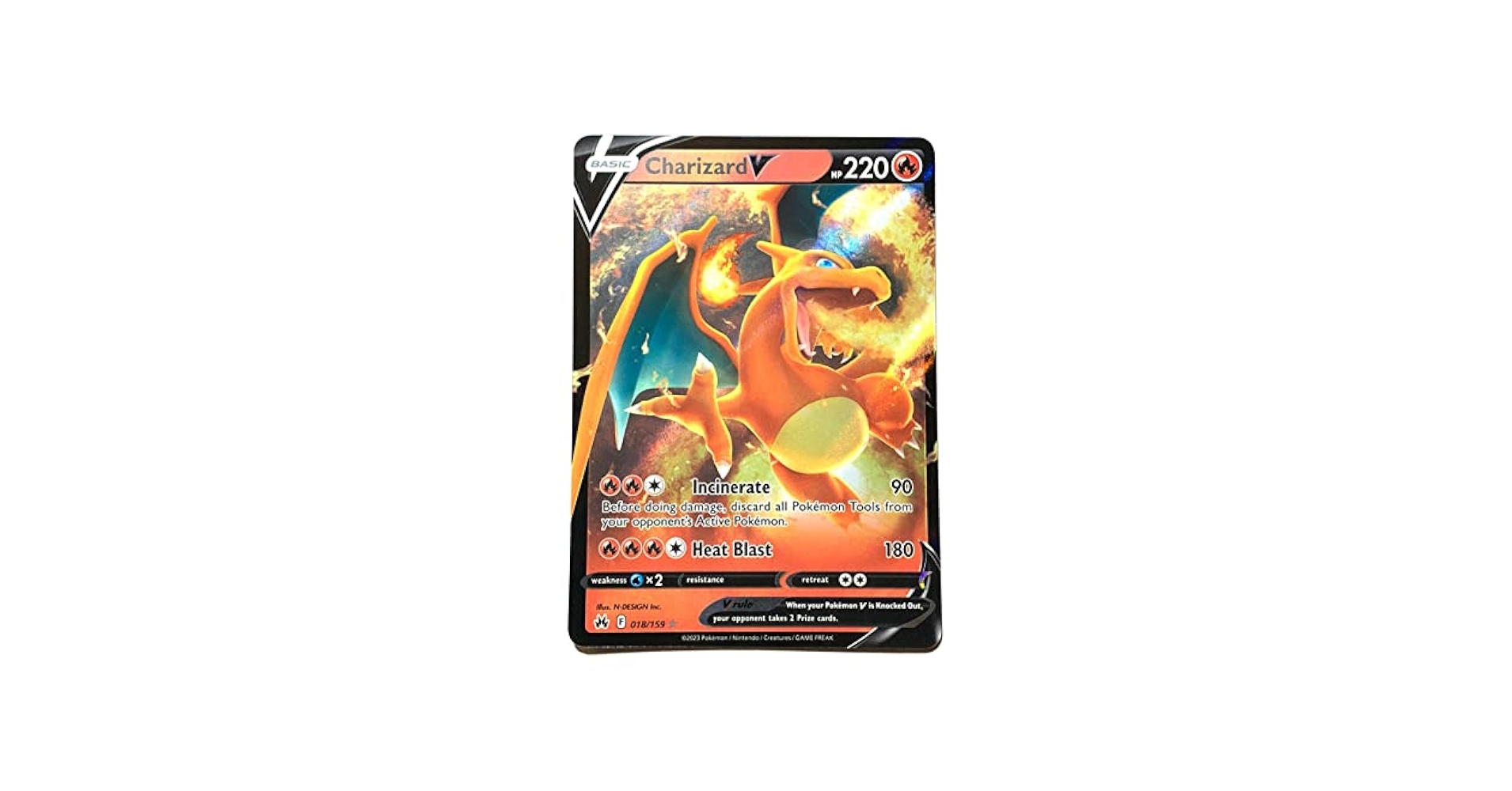 Amazon.com: Pokemon - Charizard V 018/159 - Crown Zenith